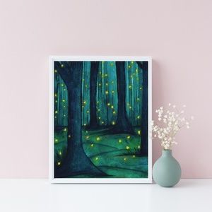 Artisan Firefly Forest Art Print